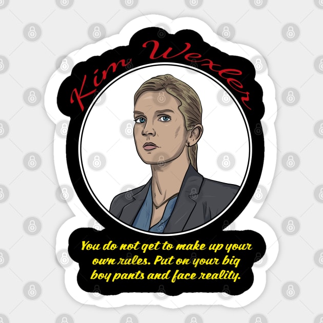 Kim Wexler - Batter Call Saul Sticker by Black Snow Comics